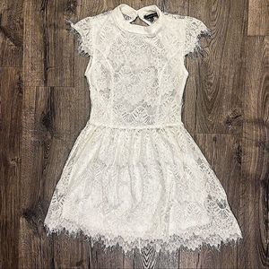 20’s inspired white lace midi dress